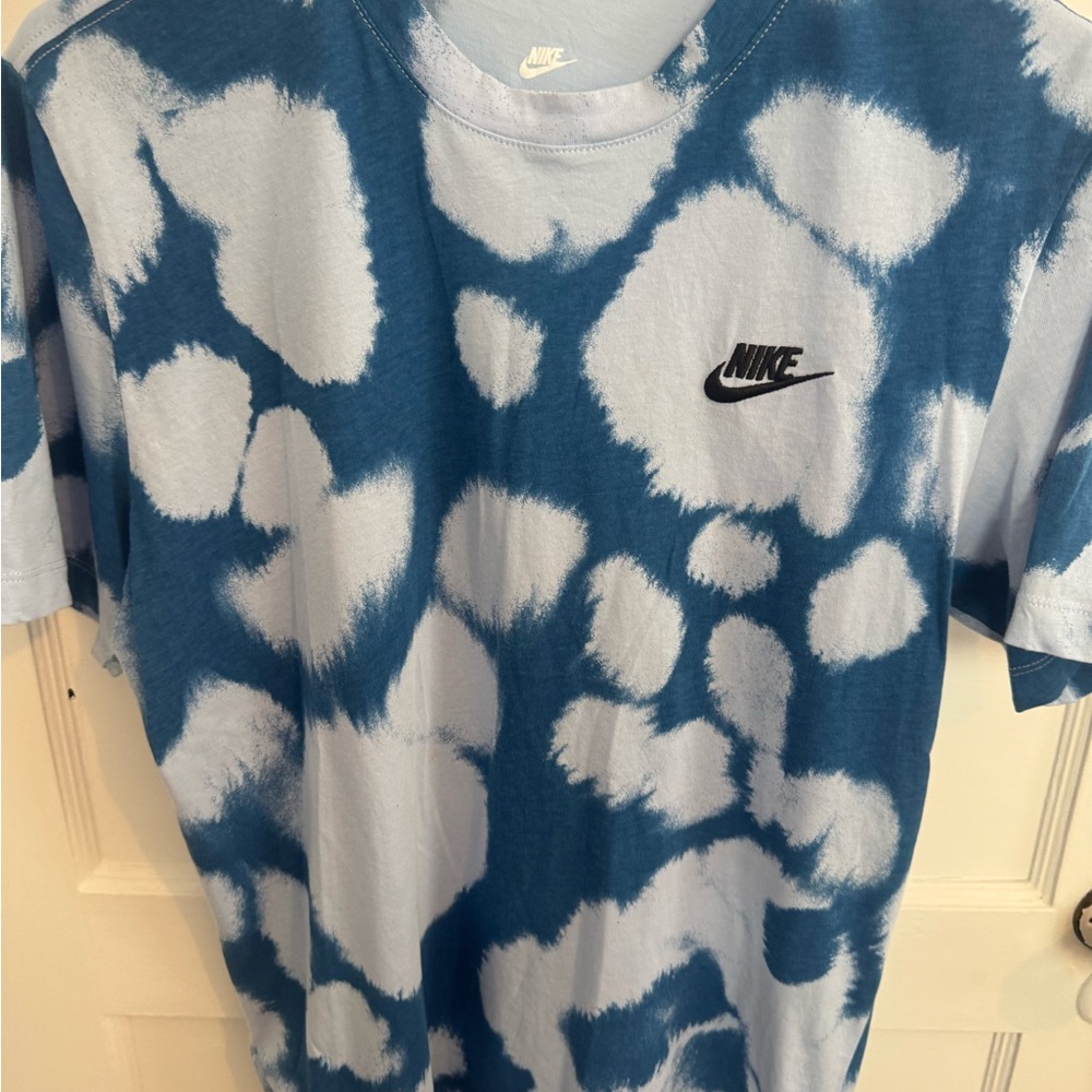 Nike Blue and White Tee